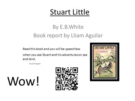 By E.B.White Book report by Lliam Aguilar