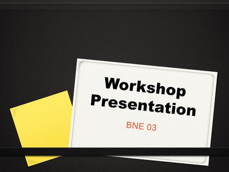 Workshop Presentation BNE 03. Workshop title Our team title and symbol has combine together as our website logo as you can see below.