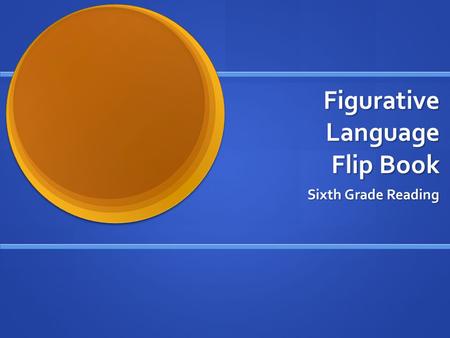 Figurative Language Flip Book