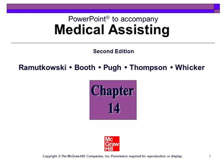 Medical Assisting Chapter 14