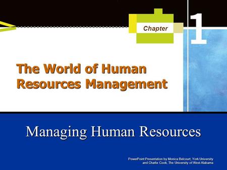 The World of Human Resources Management