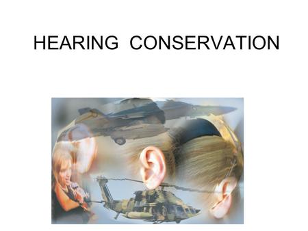 HEARING CONSERVATION. HEARING CONSERVATION PROGRAM: 1.Work environments shall be surveyed to identify potentially hazardous noise levels and personnel.