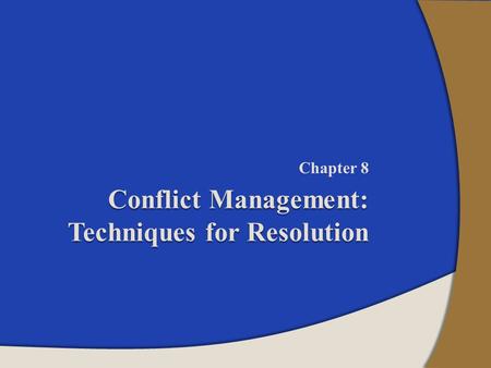 Conflict Management: Techniques for Resolution