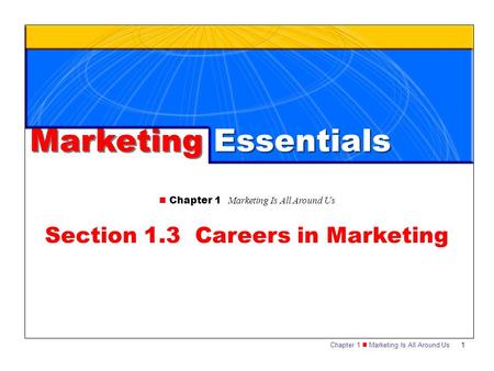 Section 1.3 Careers in Marketing