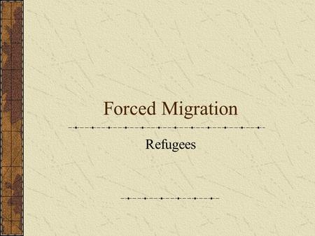 Forced Migration Refugees. Forced Migration Major forced migrations in the 1980s and 1990s are Rwanda, Afghanistan, Bosnia, Kosovo and Chechnya. UNHCR.