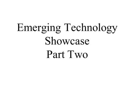 Emerging Technology Showcase Part Two. Policy-Based Storage Resource Management Steven Toole Vice President Precise-WQuinn.