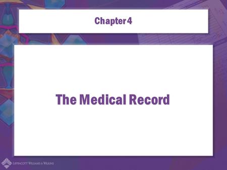 The Medical Record Chapter 4. History and Physical H & P  Document of medical history and findings from physical examination Includes:  Subjective Information.