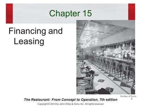 Chapter 15 Financing and Leasing