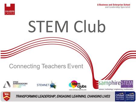 STEM Club Connecting Teachers Event. Aims of the session To demonstrate the Lego League programmable robots To share creative ideas from your STEM Club.