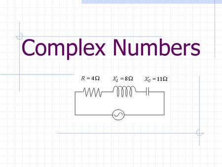 Complex Numbers. Once upon a time… Reals Rationals (Can be written as fractions) Integers (…, -1, -2, 0, 1, 2, …) Whole (0, 1, 2, …) Natural (1, 2, …)