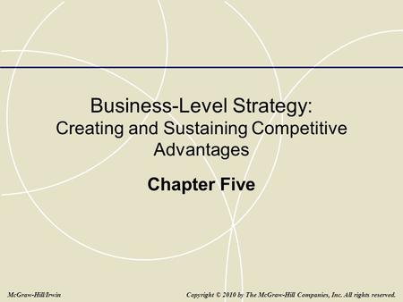 Chapter Five McGraw-Hill/Irwin