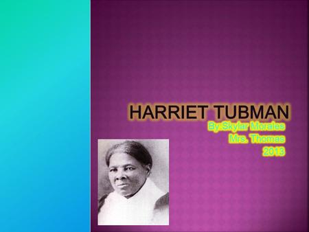  During the Civil War (1861- 1865) Tubman served as a nurse, scout, and a spy  During that War Tubman free more than 750 slaves  Harriet Tubman.