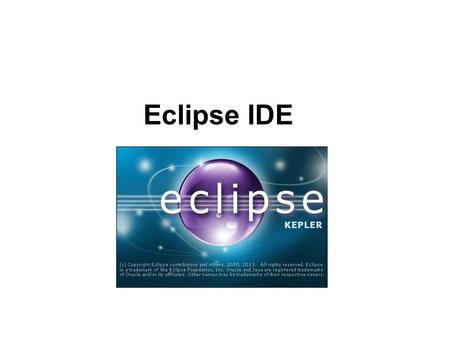 Eclipse IDE. 2 IDE Overview An IDE is an Interactive Development Environment Different IDEs meet different needs BlueJ and DrJava are designed as teaching.