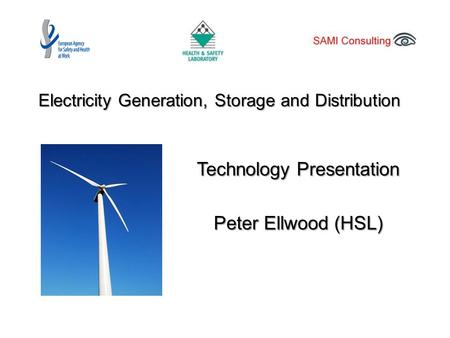 Electricity Generation, Storage and Distribution Technology Presentation Peter Ellwood (HSL)