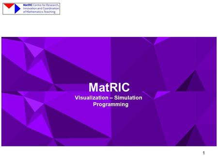 1 MatRIC Visualization – Simulation Programming. 2 26 - 27 May Per Henrik Hogstad:Information about UiA Visualization/Simulation/Programming Hans Petter.