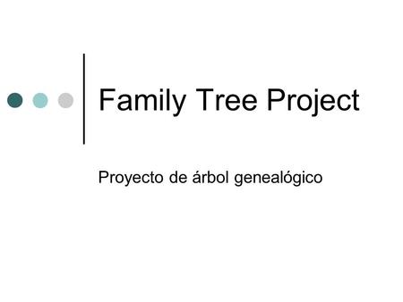 Proyecto de árbol genealógico