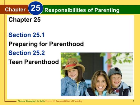25 Chapter 25 Section 25.1 Preparing for Parenthood Section 25.2