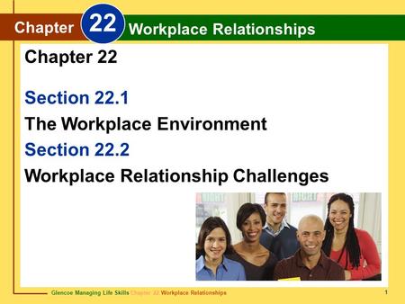 22 Chapter 22 Section 22.1 The Workplace Environment Section 22.2