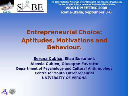 Entrepreneurial Choice: Aptitudes, Motivations and Behaviour.