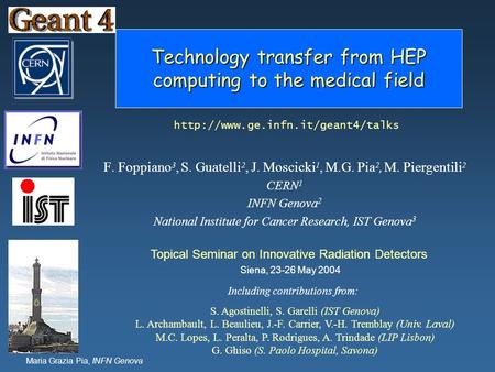 Technology transfer from HEP computing to the medical field