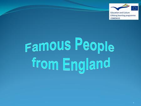 Famous People from England.