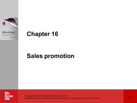 Chapter 16 Sales promotion