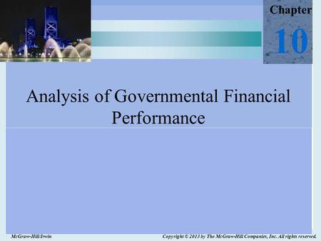 Analysis of Governmental Financial Performance