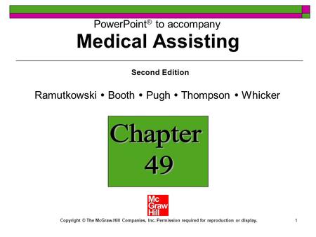 Medical Assisting Chapter 49