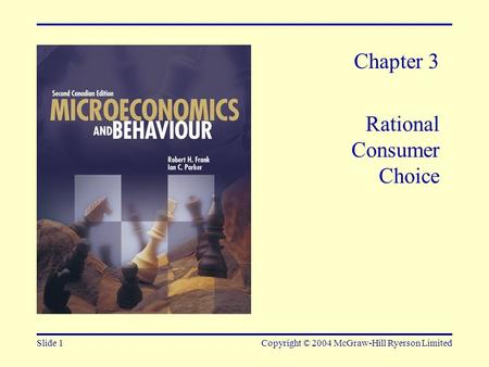 Chapter 3 Rational Consumer Choice