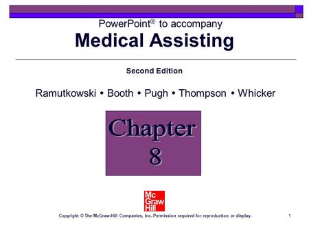 Medical Assisting Chapter 8