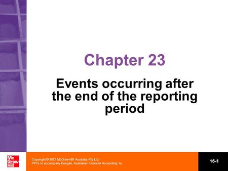 Events occurring after the end of the reporting period