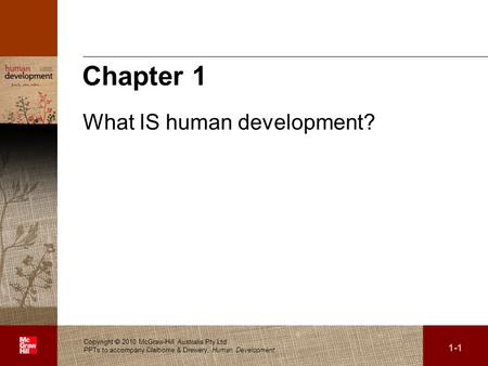 Chapter 1 What IS human development?