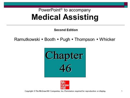 Medical Assisting Chapter 46