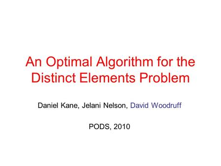 An Optimal Algorithm for the Distinct Elements Problem