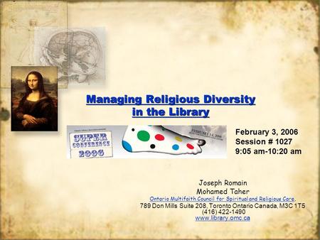 Managing Religious Diversity in the Library Managing Religious Diversity in the Library Managing Religious Diversity in the Library Managing Religious.