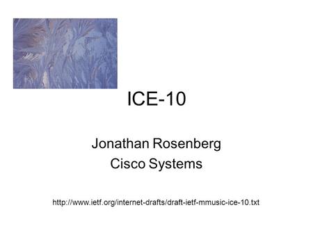 Jonathan Rosenberg Cisco Systems
