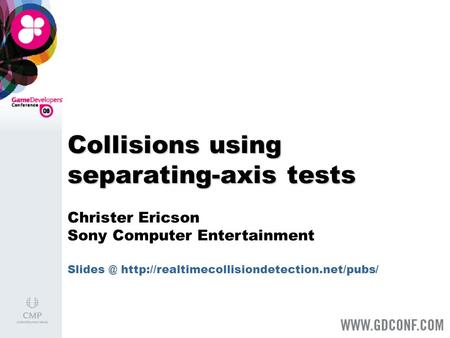 Collisions using separating-axis tests
