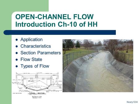 OPEN-CHANNEL FLOW Introduction Ch-10 of HH