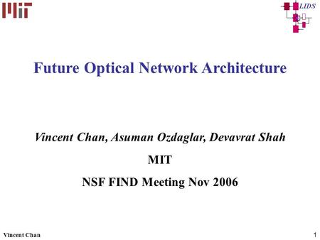 Future Optical Network Architecture