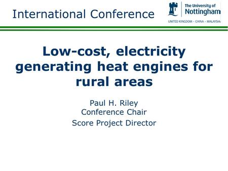 Low-cost, electricity generating heat engines for rural areas