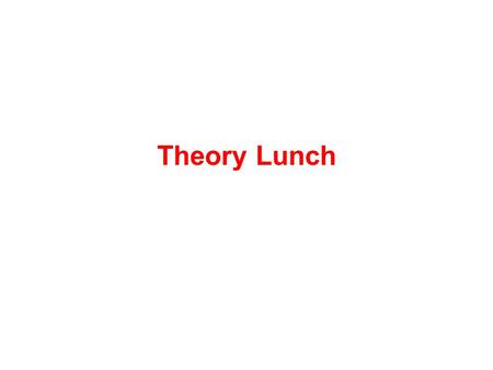 Theory Lunch. 2 Problem Areas Network Virtualization for Experimentation and Architecture –Embedding problems –Economics problems (markets, etc.) Network.