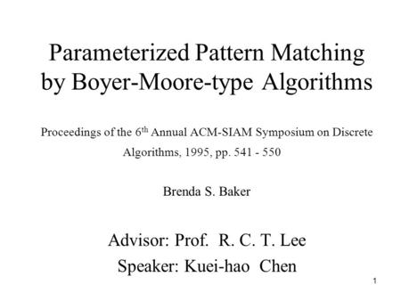 Parameterized Pattern Matching by Boyer-Moore-type Algorithms