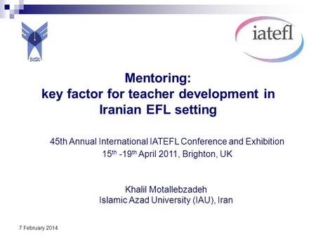 Mentoring: key factor for teacher development in Iranian EFL setting