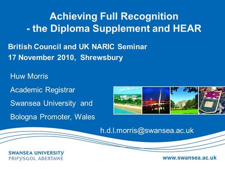 Achieving Full Recognition - the Diploma Supplement and HEAR