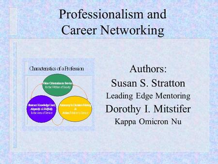 Professionalism and Career Networking