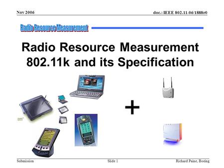 Radio Resource Measurement k and its Specification