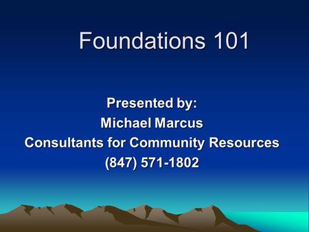 Consultants for Community Resources