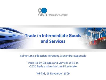 Trade in Intermediate Goods and Services