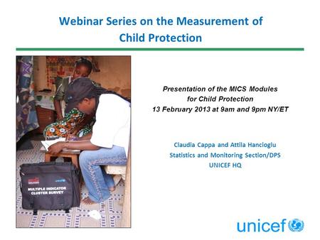 Webinar Series on the Measurement of Child Protection