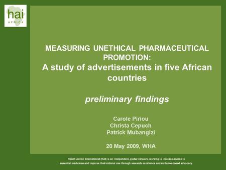 A study of advertisements in five African countries